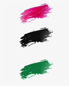 Tri Color Ink Stains Graffiti - Brush Stroke Creative, HD Png Download, Transparent PNG