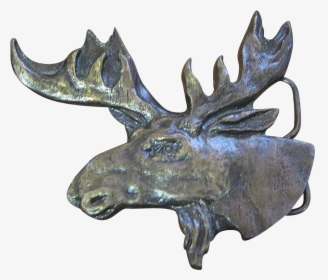 Transparent Moose Head Png - Bronze Sculpture, Png Download, Transparent PNG
