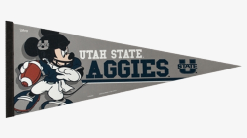 Utah State Aggies Disney Pennant Tri-color - Cartoon, HD Png Download, Transparent PNG