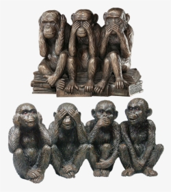 Stone Figure, Ape, Isolated, Statue, Hear Nothing - Psychology Denial, HD Png Download, Transparent PNG