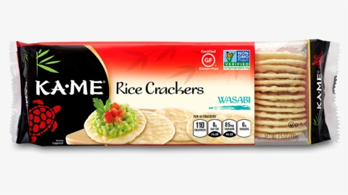 Kame - Rice Crackers - Non Gmo - Gluten Free - - 3 - Kame Black Sesame Cracker, HD Png Download, Transparent PNG