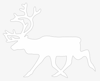 White Reindeer Silhouette, HD Png Download, Transparent PNG