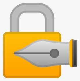 Locked With Pen Icon - Pen With Lock Emoji, HD Png Download, Transparent PNG