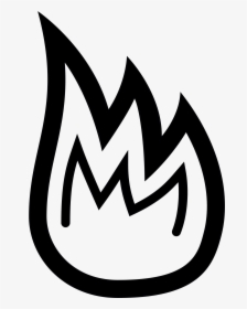 Transparent Fire Flames Clipart Black And White - Огонь Иконка Png, Png Download, Transparent PNG