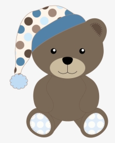Transparent Ositos Png - Teddy Bear With Nightcap Clip Art, Png Download, Transparent PNG
