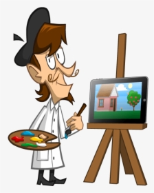 Painter Cartoon Transparent Background, HD Png Download, Transparent PNG