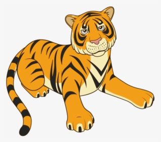 Tiger Clipart Cartoon Vector And Animations Transparent - Cartoon Tiger, HD Png Download, Transparent PNG