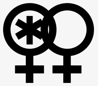 Nonbinary Woman Symbol Interlocked With A Venus Symbol - Nblnb Symbol, HD Png Download, Transparent PNG