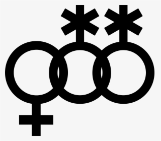Nonbinary Symbol Interlocked With A Venus Symbol And - Cross, HD Png Download, Transparent PNG