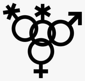 Nonbinary Symbol Interlocked With Nonbinary, Venus - Gender Symbol Icon Non Binary, HD Png Download, Transparent PNG