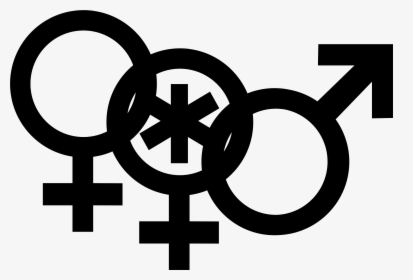 Nonbinary Woman Symbol Interlocked With A Venus Symbol - Man Symbol, HD Png Download, Transparent PNG