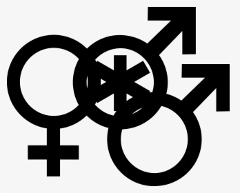 Nonbinary Man Symbol Interlocked With A Venus Symbol - Female Sex Sign Vector, HD Png Download, Transparent PNG