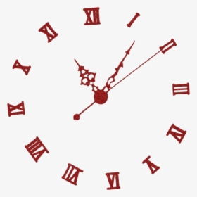 Horloge Sur Fond Transparent, Tube Png, Glitter Rouge - Number 1 To 12 In Roman Numerals, Png Download, Transparent PNG
