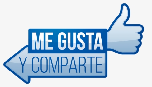 Me Gusta Y Comparte Arrow And Thumb - Comparte Png, Transparent Png, Transparent PNG
