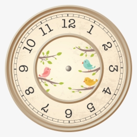 Horloge Beige Décoration Oiseaux - Objects With Circle Shape, HD Png Download, Transparent PNG