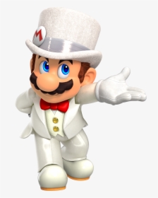 Transparent Mario Hat Png - Super Mario Odyssey Wedding Mario, Png Download, Transparent PNG