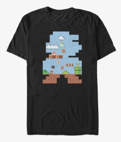 Shape Of Super Mario T-shirt - T Shirt Frikis Mario Bros, HD Png Download, Transparent PNG