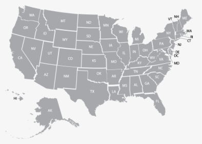 Transparent Map Of The Us Png - Compact Nursing States 2019, Png Download, Transparent PNG
