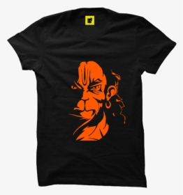 Hanuman Ji Black Powerful T-shirt - Hanuman T Shirt, HD Png Download, Transparent PNG