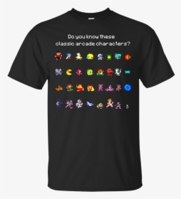 Classic Arcade Video Game Trivia Character Retro T-shirt - Harry Potter Stranger Things Shirt, HD Png Download, Transparent PNG