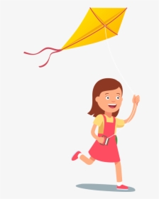 Menina - Fly A Kite Clipart, HD Png Download, Transparent PNG