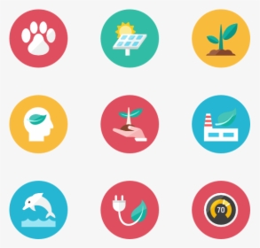 Essential Set - Ecology Flat Icons, HD Png Download, Transparent PNG