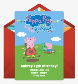 Peppa Pig Birthday Invitations Online Free, HD Png Download, Transparent PNG