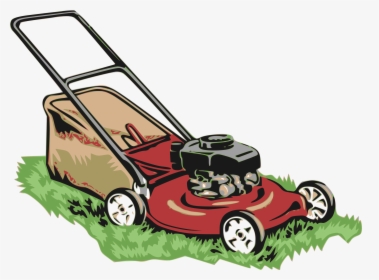 Push Lawn Mower Cartoon, HD Png Download, Transparent PNG