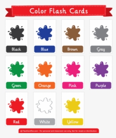 Colors Flashcards Printable, HD Png Download, Transparent PNG