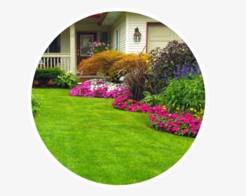 Green Lawn With Flower Beds, HD Png Download, Transparent PNG
