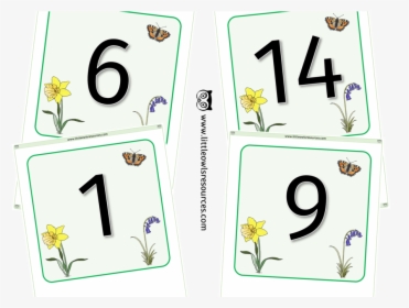 Spring Number Line/flashcards 0-25 - Flashcard, HD Png Download, Transparent PNG