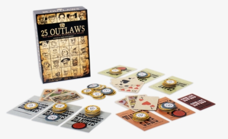 25 Outlaws Box And Poker Hands - 25 Outlaws Board Game, HD Png Download, Transparent PNG
