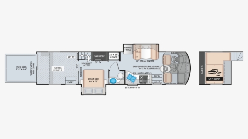 Thor Outlaw Toy Hauler Floor Plans, HD Png Download, Transparent PNG