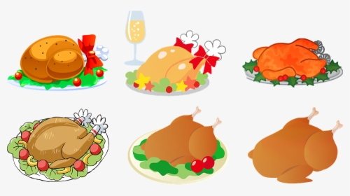 Turkey Dinner, Thanksgiving, Christmas, Dinner, Holiday - Thanksgiving Cartoon Food Turkey, HD Png Download, Transparent PNG