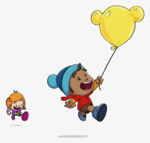 Fizzbang Balloon Scene Colour - Cartoon, HD Png Download, Transparent PNG