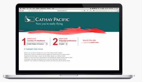 Header - Cathay Pacific Website, HD Png Download, Transparent PNG