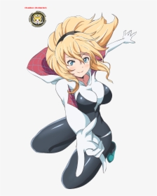 Spider Gwen And Gwenpool - Anime Spider Gwen Art, HD Png Download, Transparent PNG