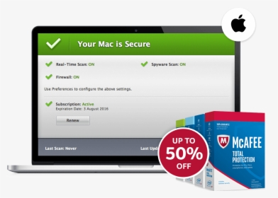 Apple-security - Mcafee 2017 Mac, HD Png Download, Transparent PNG