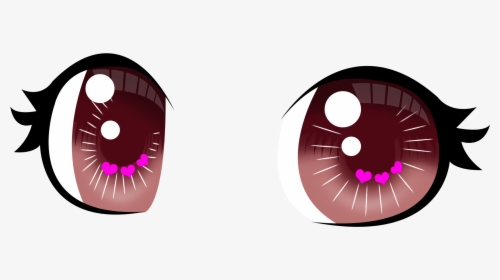 Como Desenhar Olhos De Mangá - Cute Anime Eyes Png, Transparent Png, Transparent PNG
