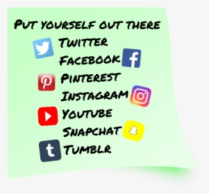 Sticky Note Twitter Snapchat Facebook Instagram Youtube - Circle, HD Png Download, Transparent PNG