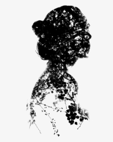 Black And White, Silhouette, And Transparent Image - Black And White Silhouette Photography Girl, HD Png Download, Transparent PNG