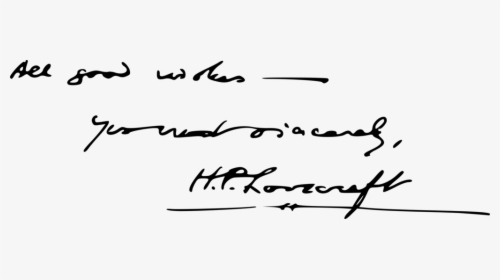 Howard Phillips Lovecraft Signature, HD Png Download, Transparent PNG