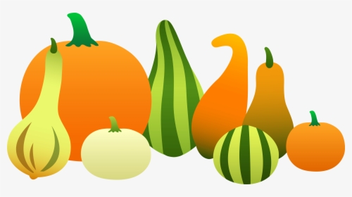 Fall Food Clipart - Pumpkins And Gourds Clip Art, HD Png Download, Transparent PNG