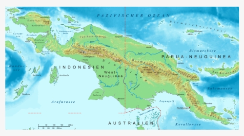 Mountains In Papua New Guinea Map, HD Png Download, Transparent PNG