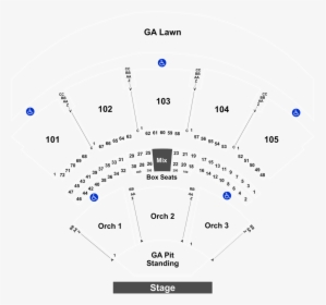 Row Seat Number Ameris Bank Amphitheatre Seating Chart, HD Png Download, Transparent PNG