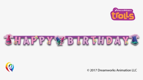 Trolls Happy Birthday - Trolls Happy Birthday Banner Transparent, HD Png Download, Transparent PNG