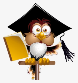 Owl With School Png - Owl Png Vector School, Transparent Png, Transparent PNG