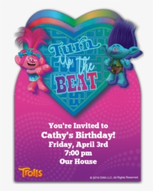 Happy Birthday Card Trolls Theme, HD Png Download, Transparent PNG
