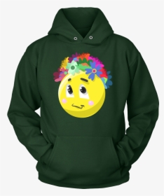 Emoji Flower Cute Face Emojis Flowery Crown Hoodie - Boat Rentals T Shirt, HD Png Download, Transparent PNG