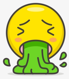 Face Vomiting Emoji - Flaming Poop Emoji, HD Png Download, Transparent PNG